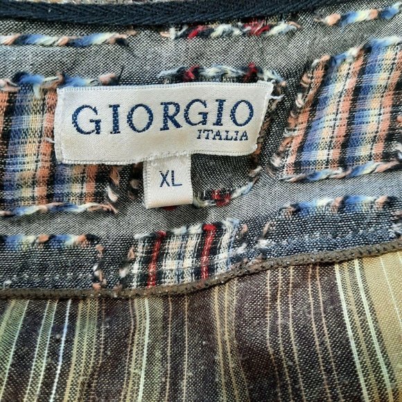 Giorgio M/L Peasant Tiered Prairie Patchwork Skirt Multi Tulle Underskirt - Picture 8 of 8